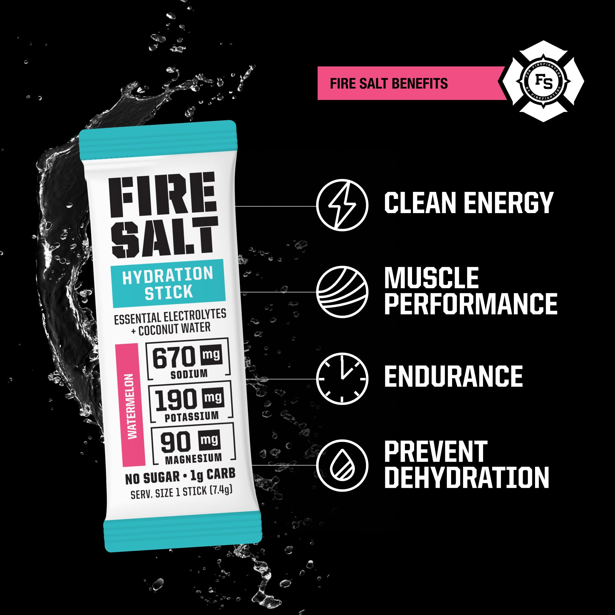 Fire Science Fire Salt Sticks dans l'eau — dissolution rapide et goût frais