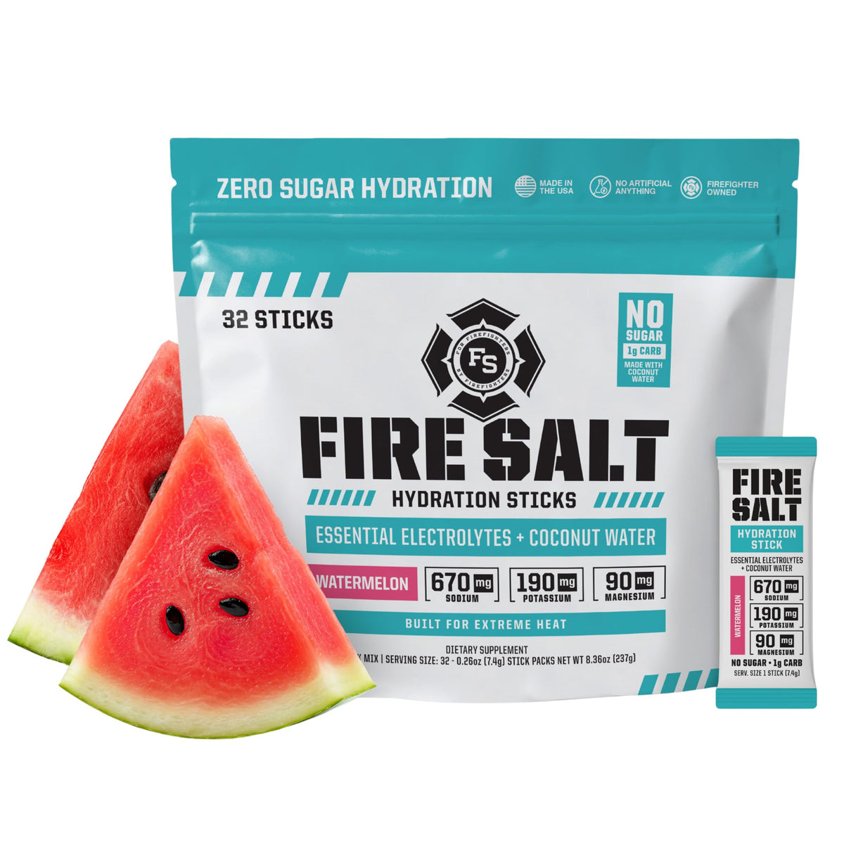 Fire Science Fire Salt Sticks — emballage pratique favorisant l'hydratation rapide