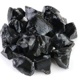 FIREBOOMOON obsidienne noire brute, pierre pour méditation et travail sur les chakras.