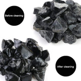 FIREBOOMOON obsidienne noire brute, utile au tissage de bijoux et créations.