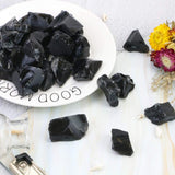 FIREBOOMOON obsidienne noire brute, pièce décorative naturelle et source d'inspiration.