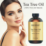 First Botany huile Tea Tree, étiquette premium et packaging soigné