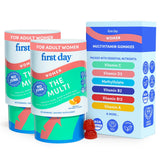 FIRST DAY Gummies pour femmes, énergie durable et concentration.