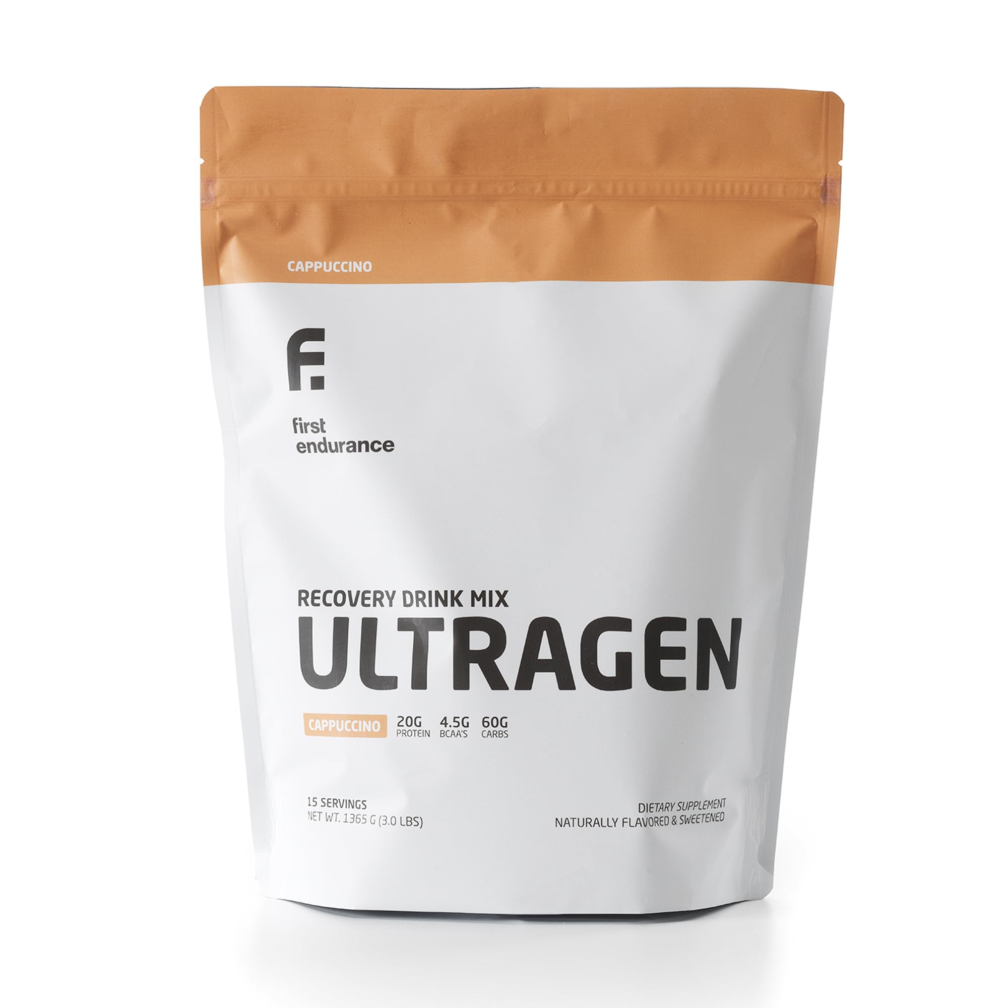 Ultragen FIRST ENDURANCE en préparation: boisson cappuccino pour une récupération post-entraînement efficace.