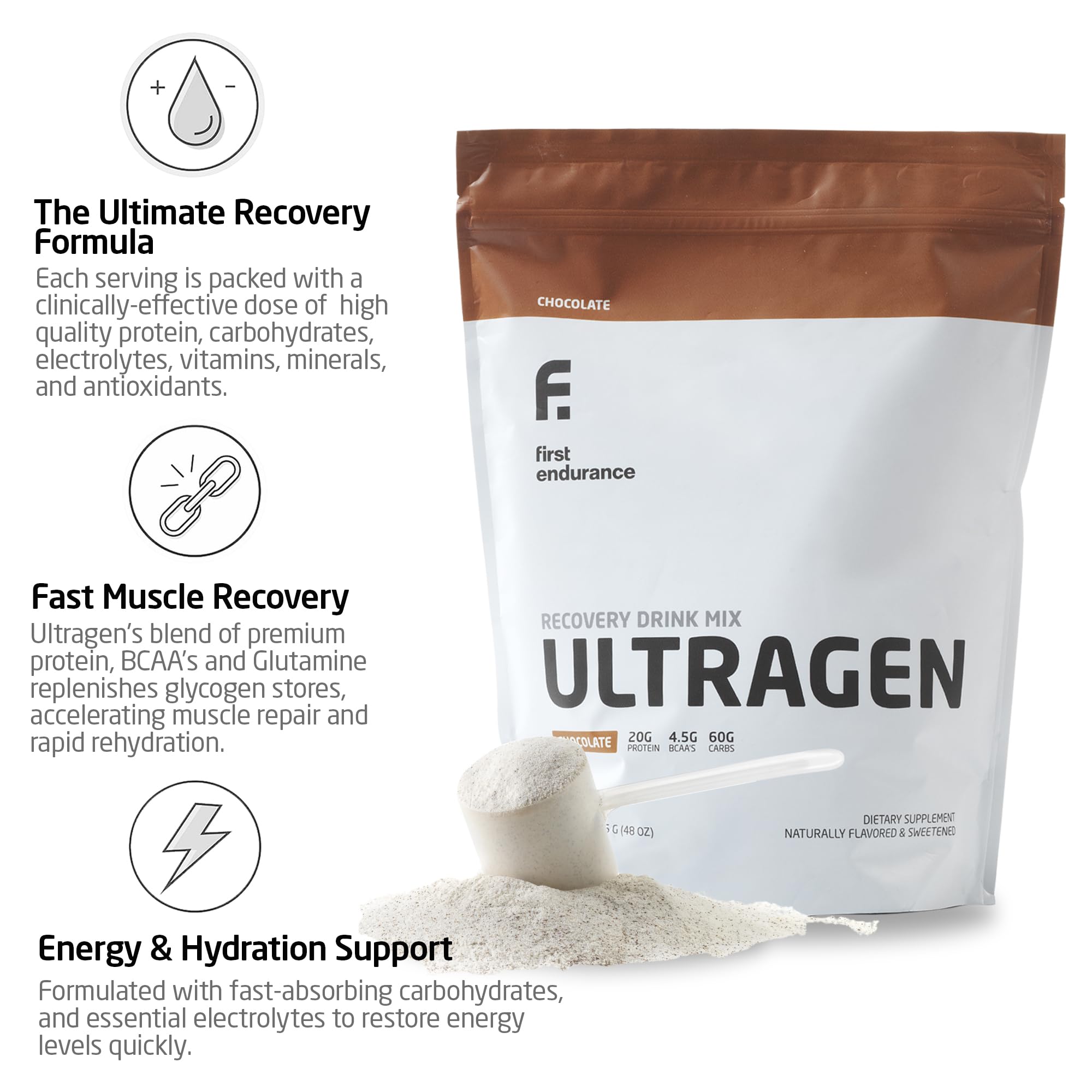 Shaker Ultragen après entrainement chocolat, récupération post effort