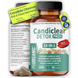 FIRSTORGANIC Candida Cleanse - bouteille 60 gélules, soutien potentiel à l'équilibre des levures.
