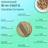 FIRSTORGANIC Candida Cleanse - étiquette claire et traçabilité des ingrédients.