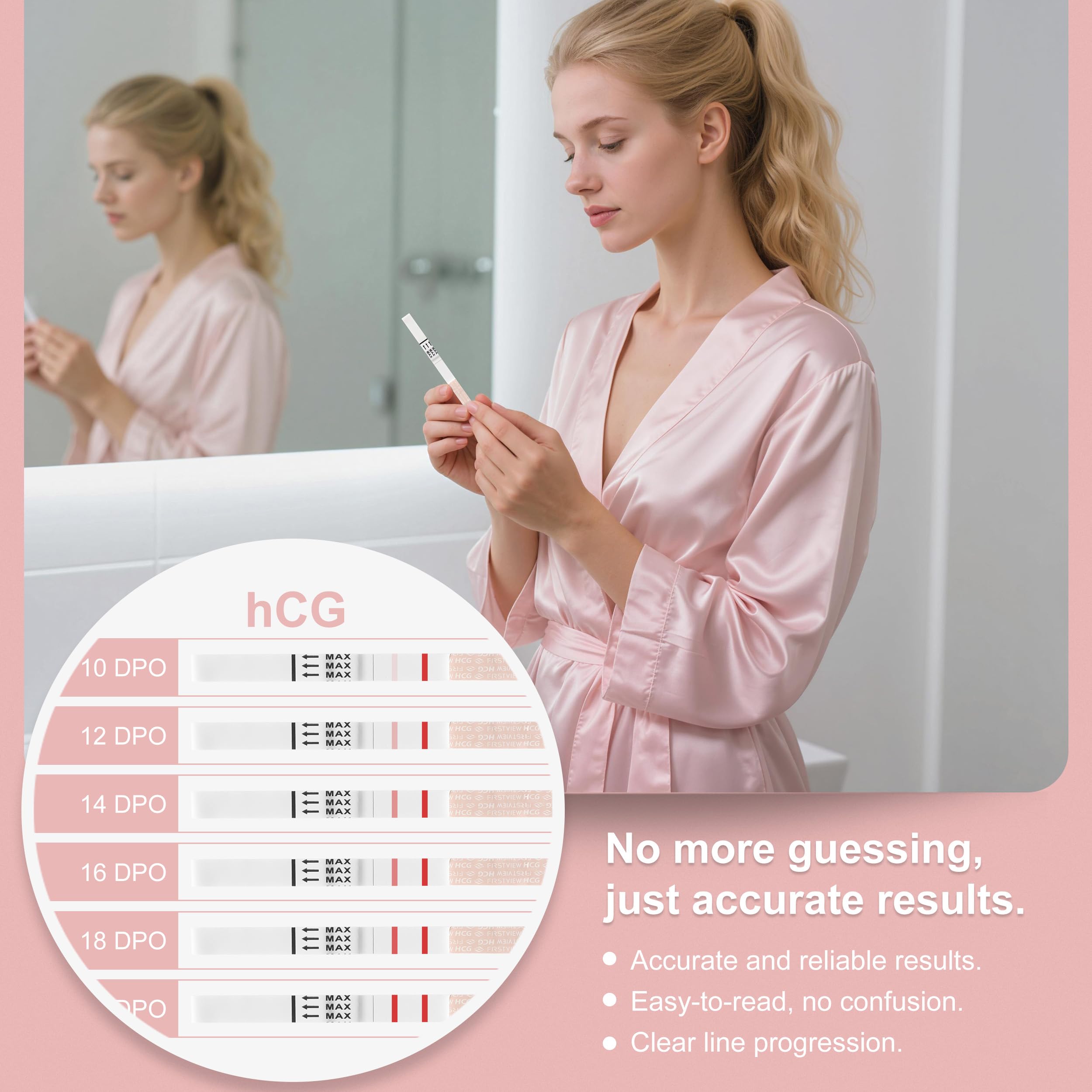 FIRSTVIEW test de grossesse - pack de 35 unités pour économie à domicile.