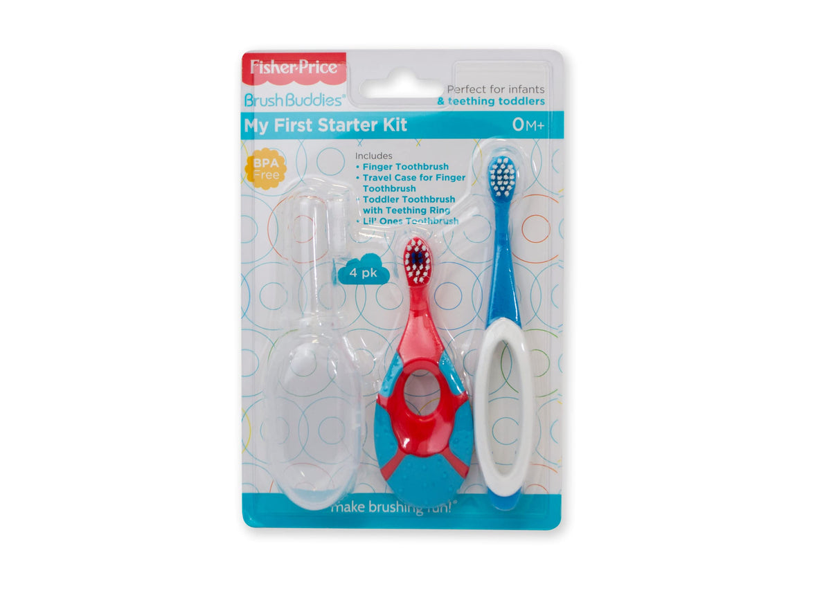Fisher-Price brosse-doigts silicone : douceur et nettoyage.