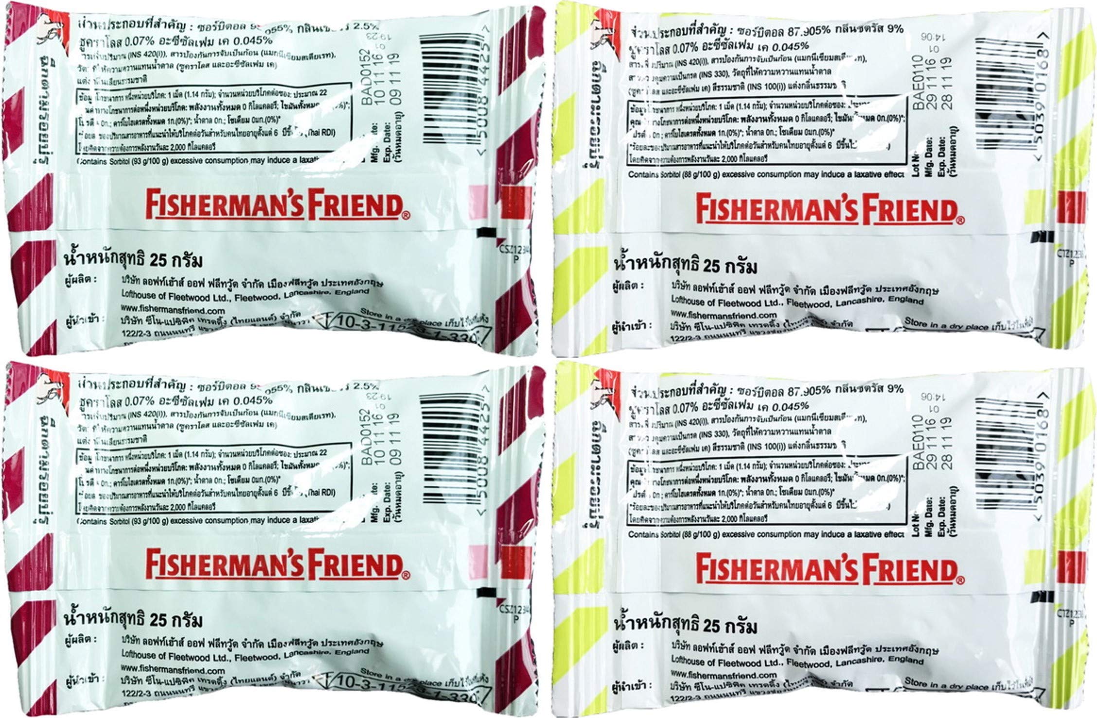Boîte Fishermans-friend duo 4x25 g – format pratique à emporter.