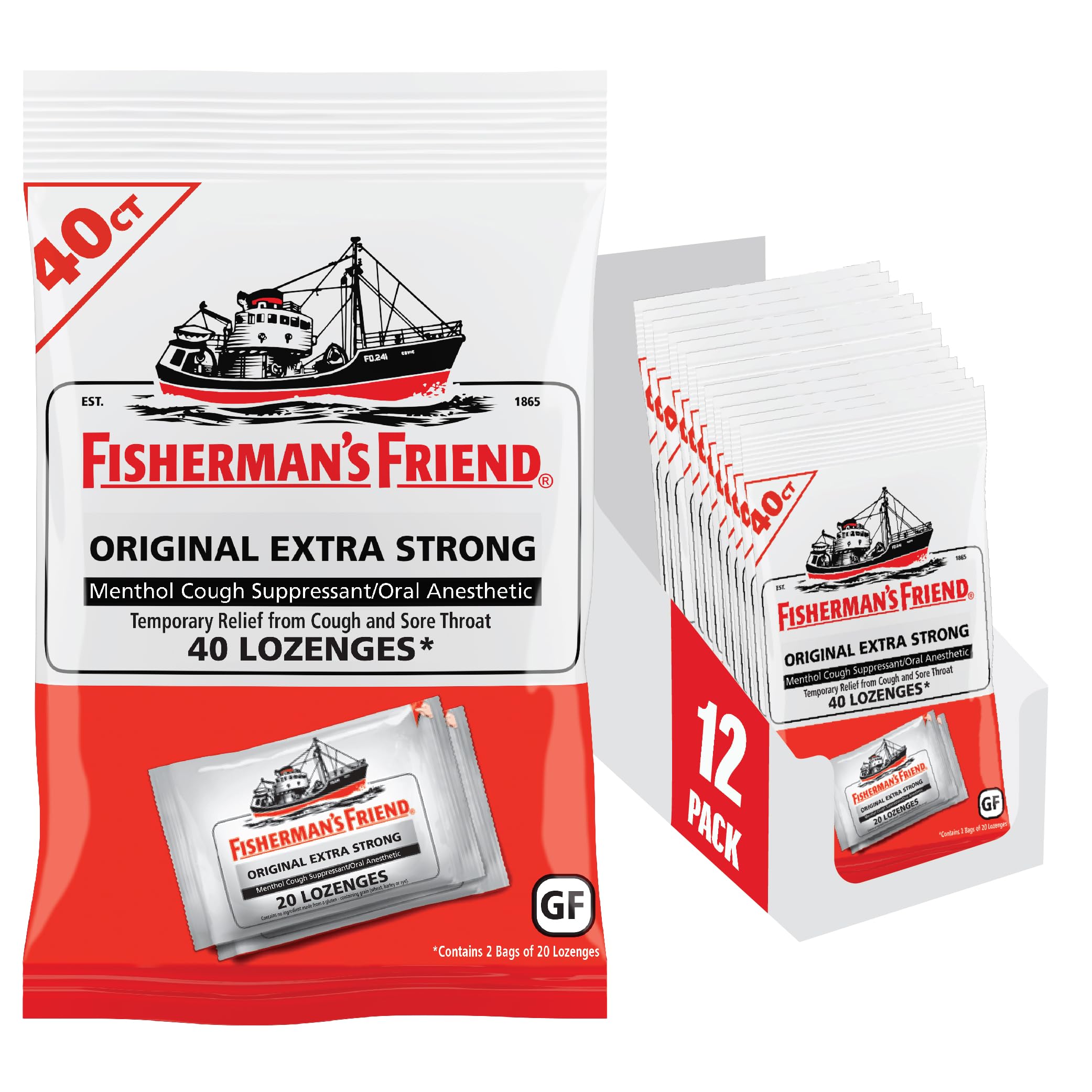Fisherman's Friend Original – Pastilles gorge forte, soulagement rafraîchissant pour la toux et l'irritation.