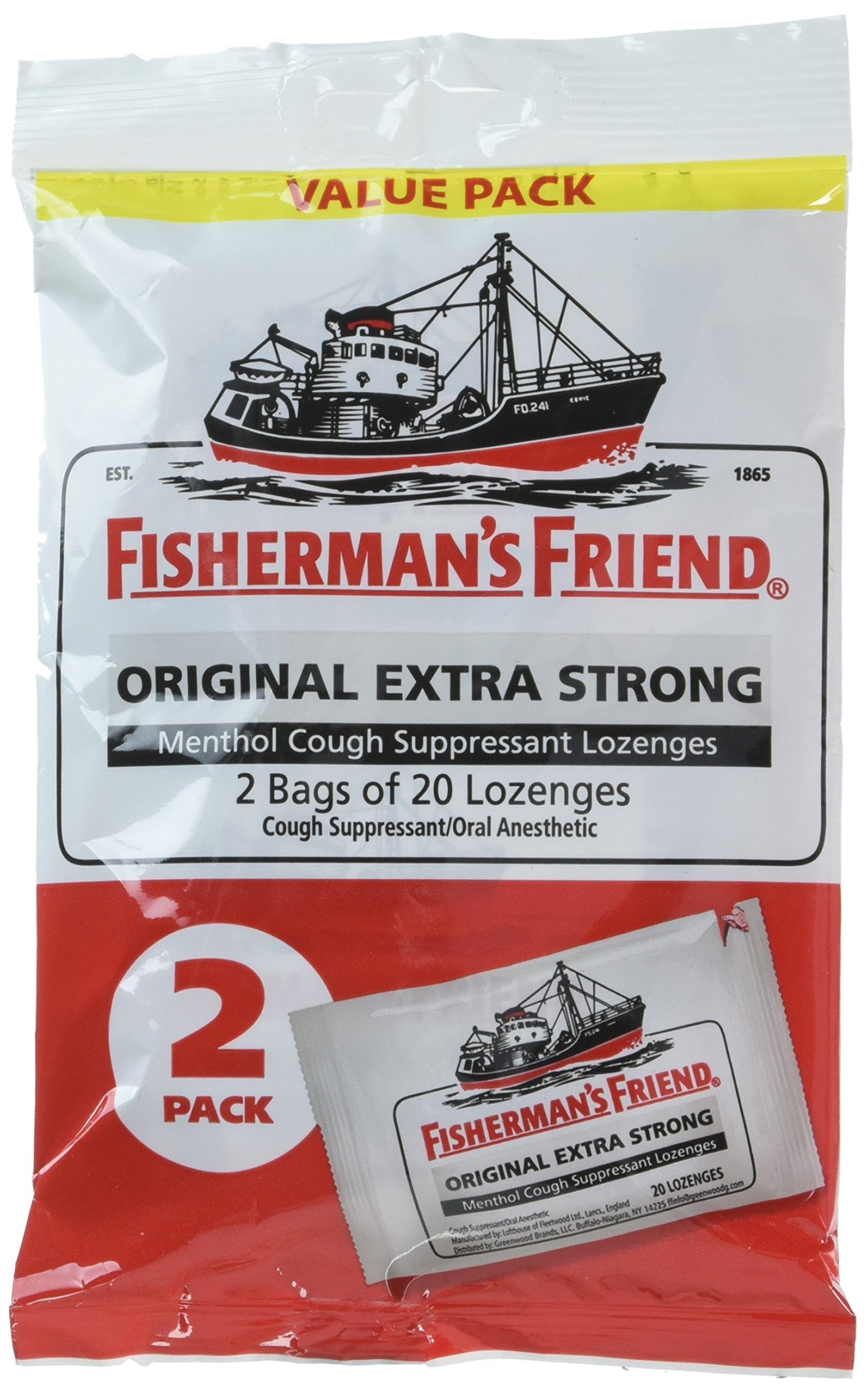 Fisherman's Friend Original Extra Fort – emballage double, réconfort de la gorge.