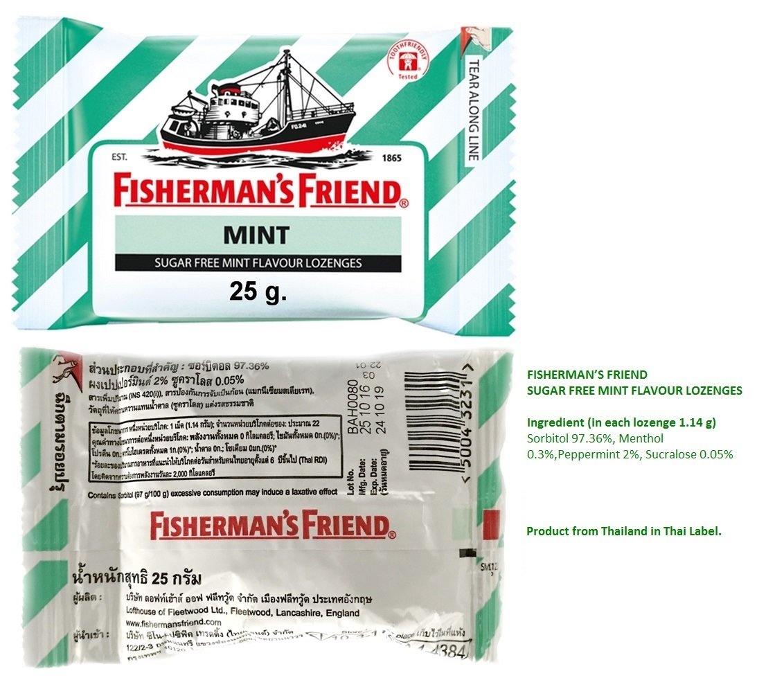 Fisherman's Friend menthe sans sucre goût frais et haleine agréable