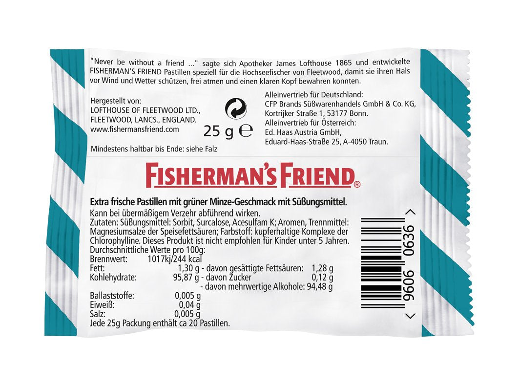Fisherman's Friend Spearmint arôme menthe, révélation de fraîcheur en fin de journée.
