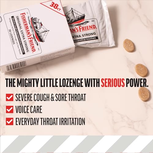 Menthol et eucalyptus Fisherman's Friend – Effet rafraîchissant utile en performances et réunions.