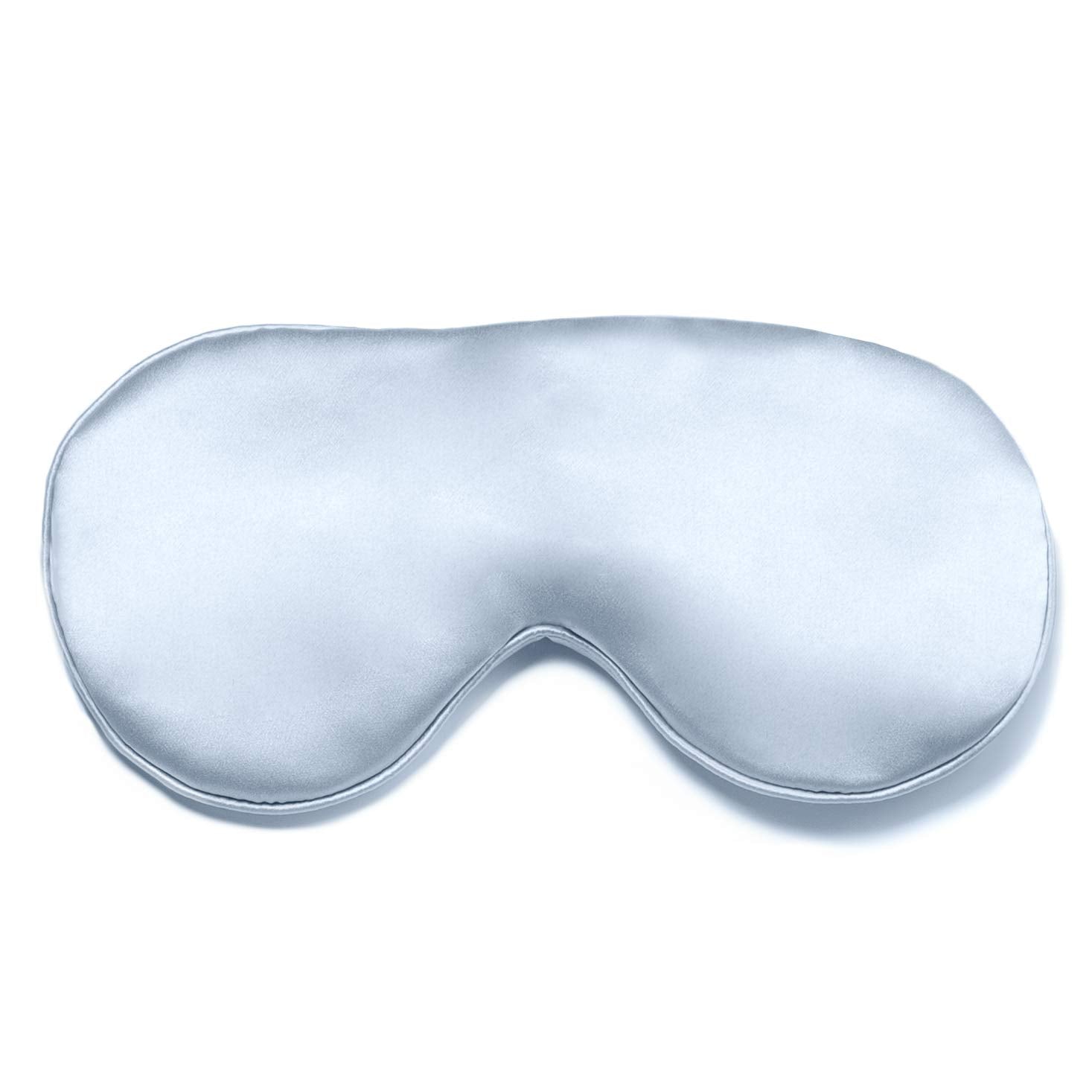 Masque Fishers Finery en soie bleue, face extérieure, douceur luxueuse sur la peau.