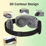 Fismool masque-sommeil 3D au design ergonomique, confort optimal même allongé.