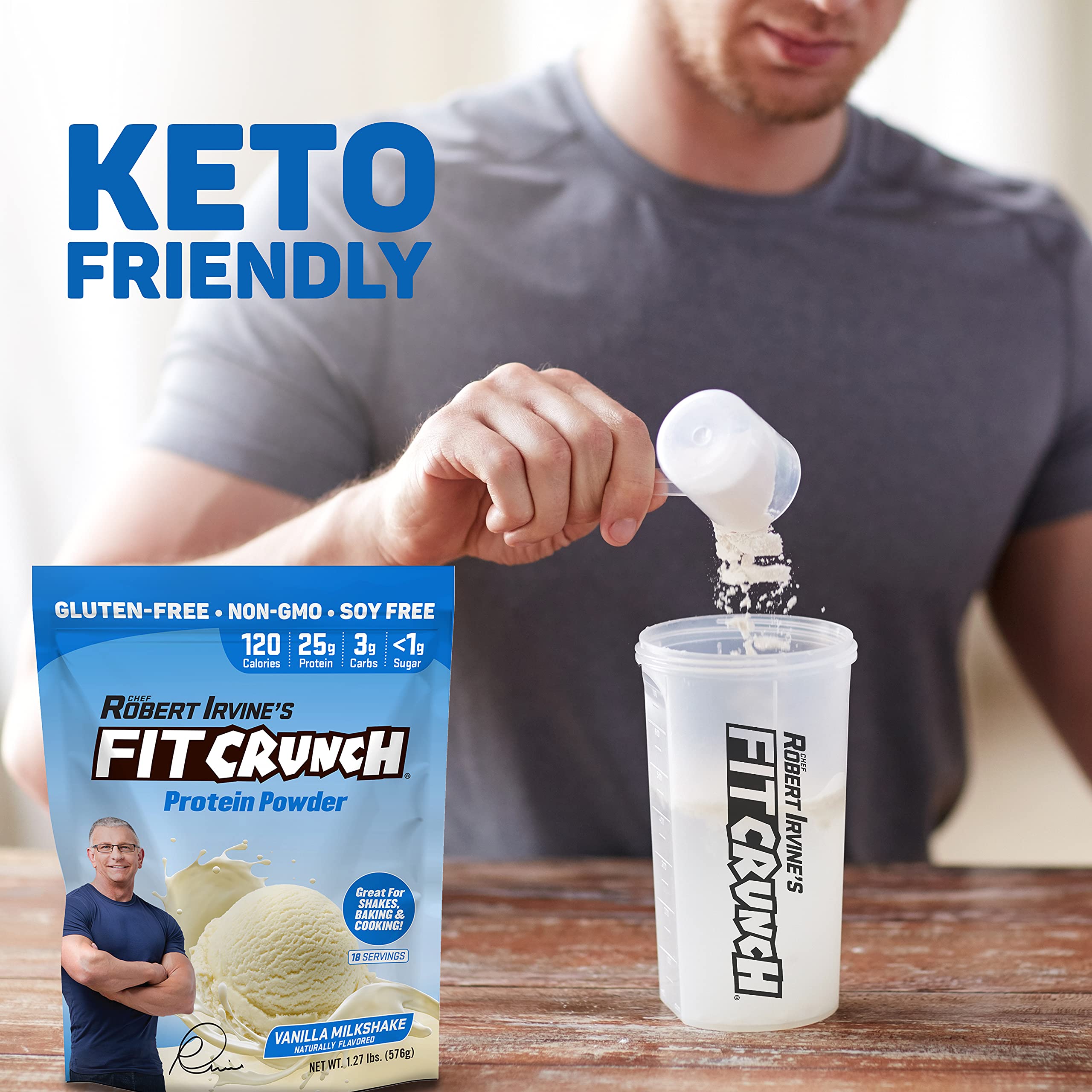 Mixologie avec Fit Crunch Tri-Blend vanille pour créer des saveurs uniques.