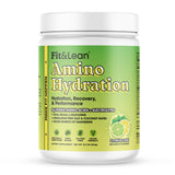 Fit & Lean Amino Hydration : bouteille ouverte pour hydratation post-entraînement.