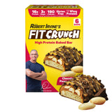 FITCRUNCH Bar snack taille 6 couches chocolat beurre cacahuète, texture riche idéale pour une collation gourmande.