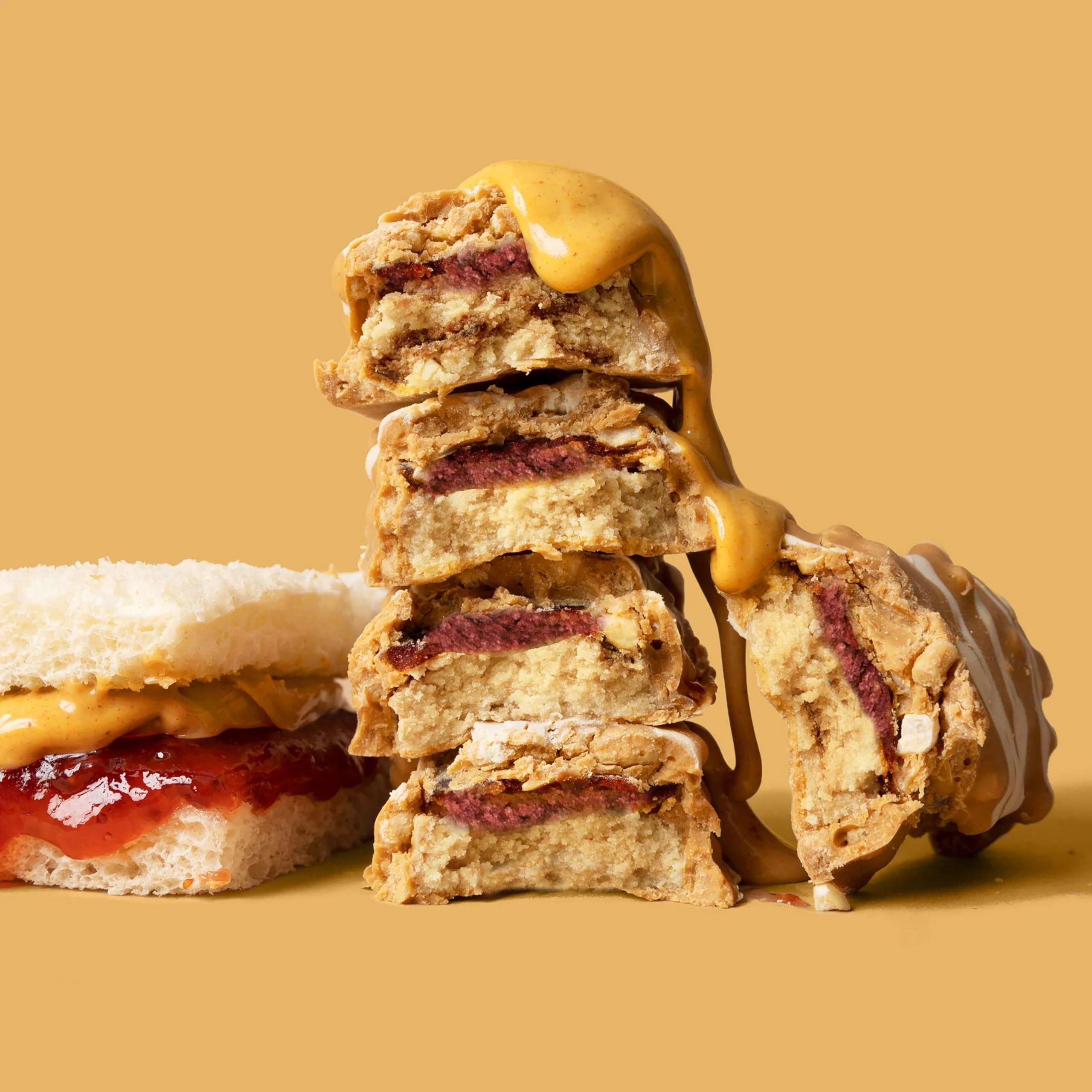 FITCRUNCH barre cœur gâteau doux; texture moelleuse au centre