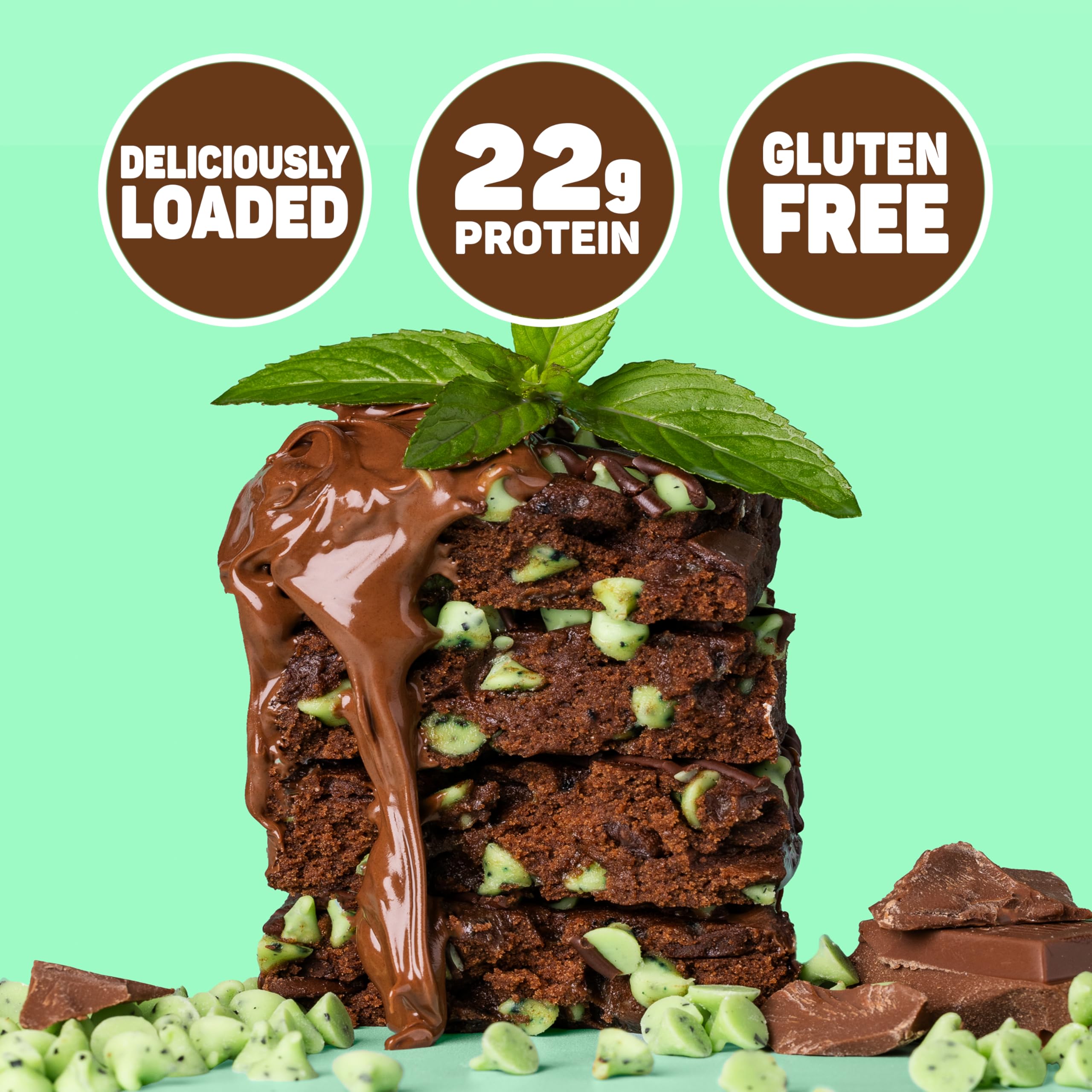 FITCRUNCH Barre Loaded Menthe Folie Emballage souligne sans gluten et goût.