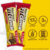Barre FitCrunch cœur moelleux, texture gâteau idéale pour le goûter.