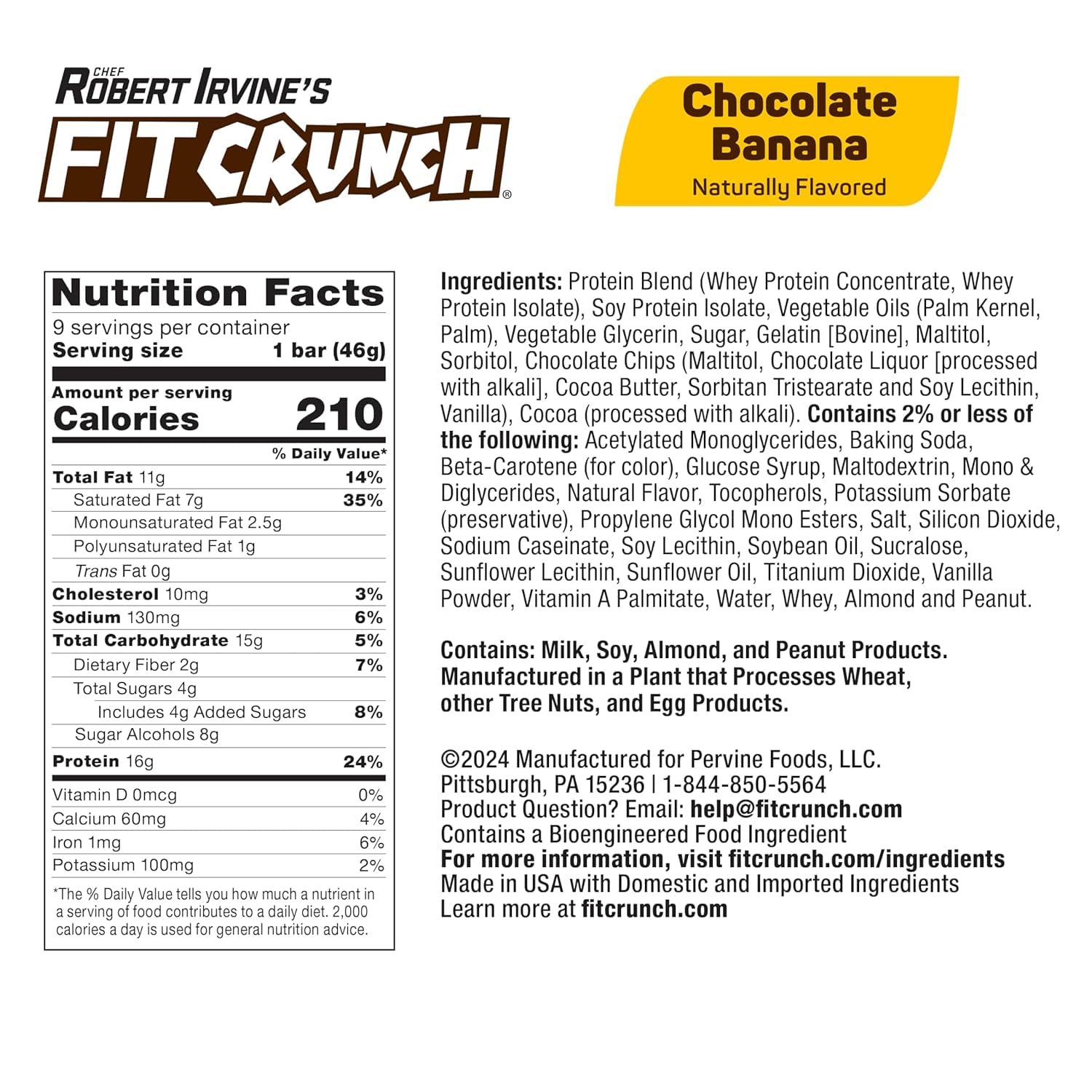FITCRUNCH barre proteine 16g, snack post-entraînement pratique.