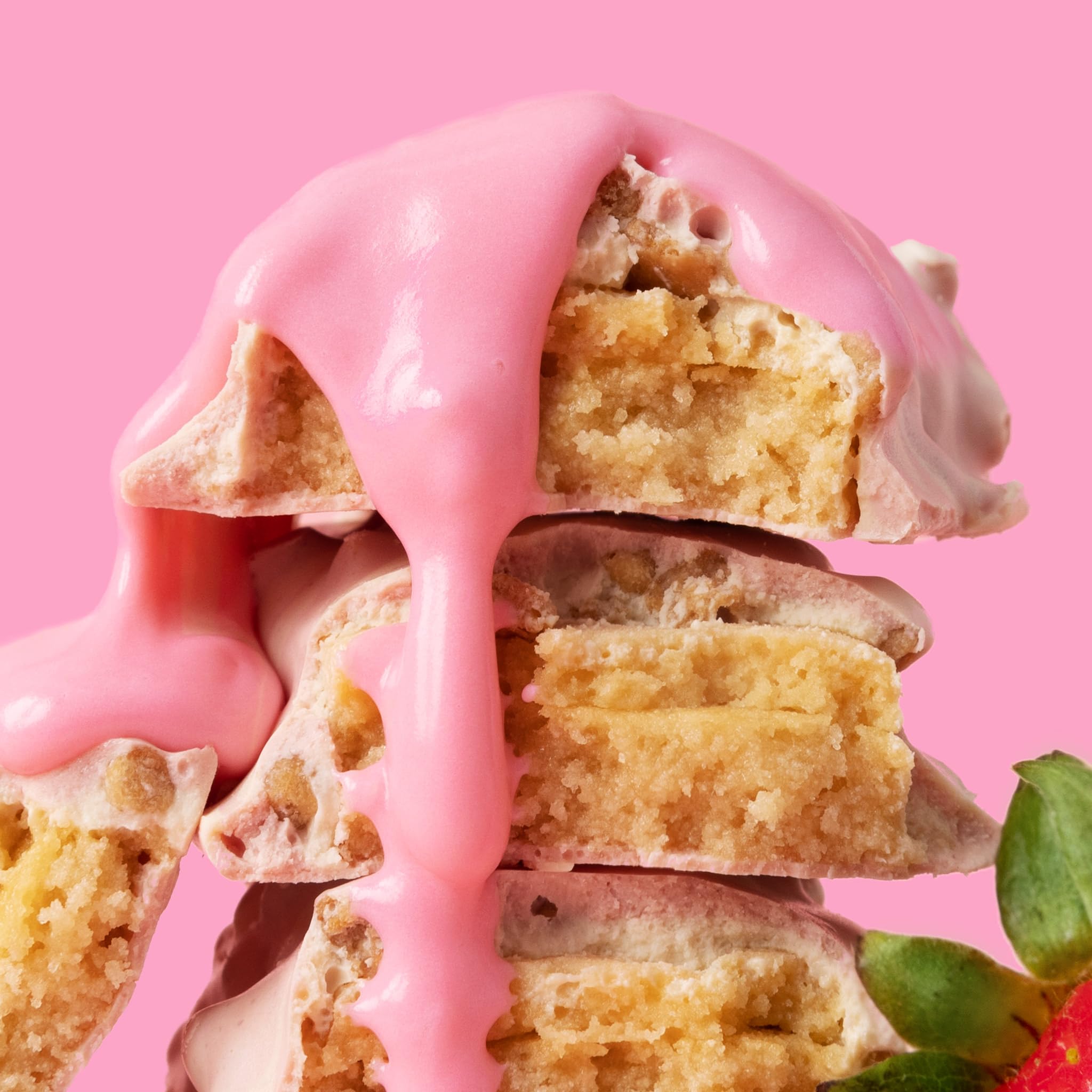 FITCRUNCH produit sans gluten, texture cake légère et parfum fraise