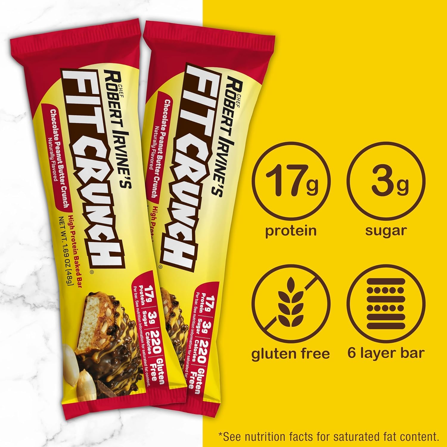 FITCRUNCH barre protéinée beurre de cacahuète idéale après entraînement