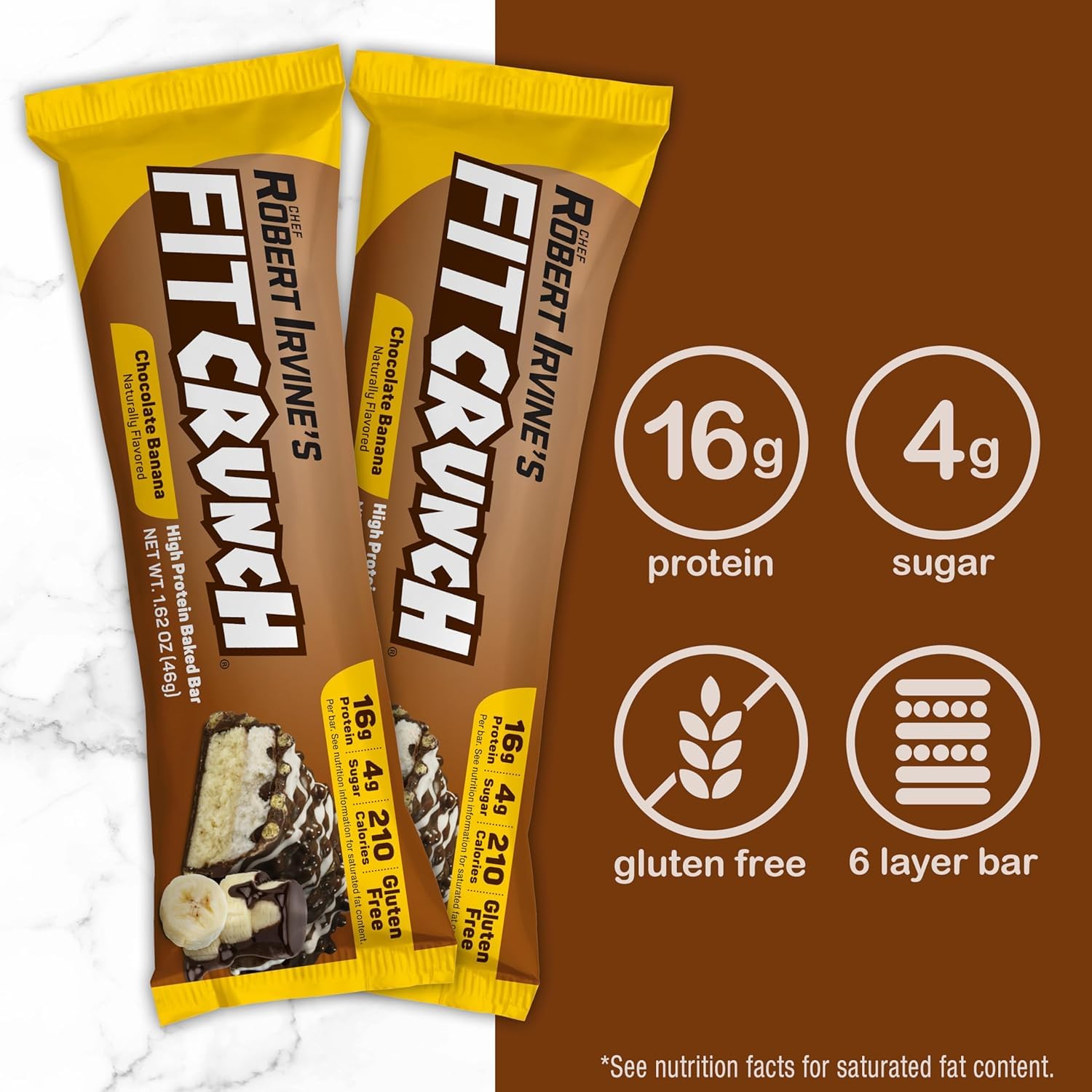 FITCRUNCH barre sans gluten, adaptee pour ceux qui evitent le gluten.
