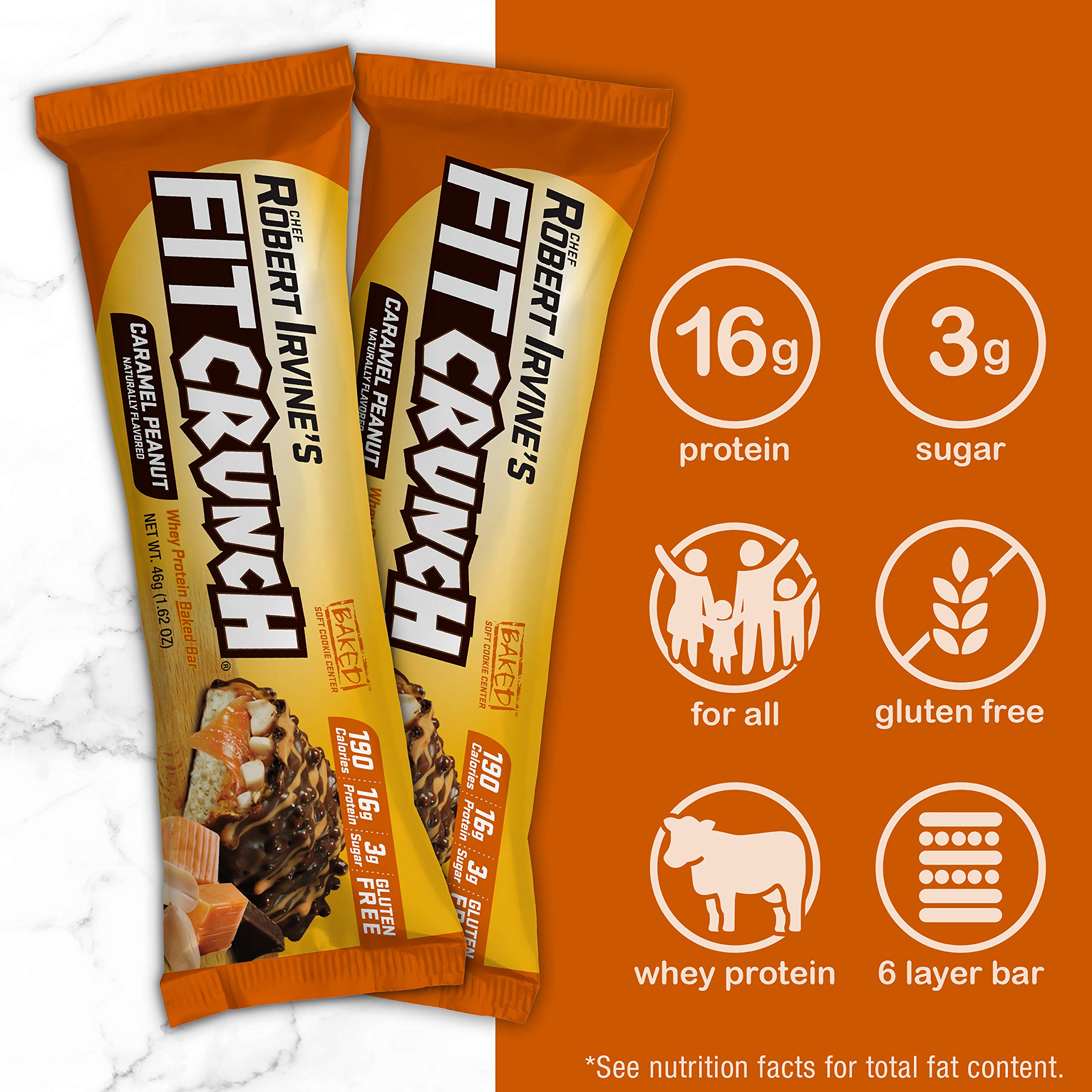 FITCRUNCH barre-sans-gluten, adaptée à un régime sans gluten.