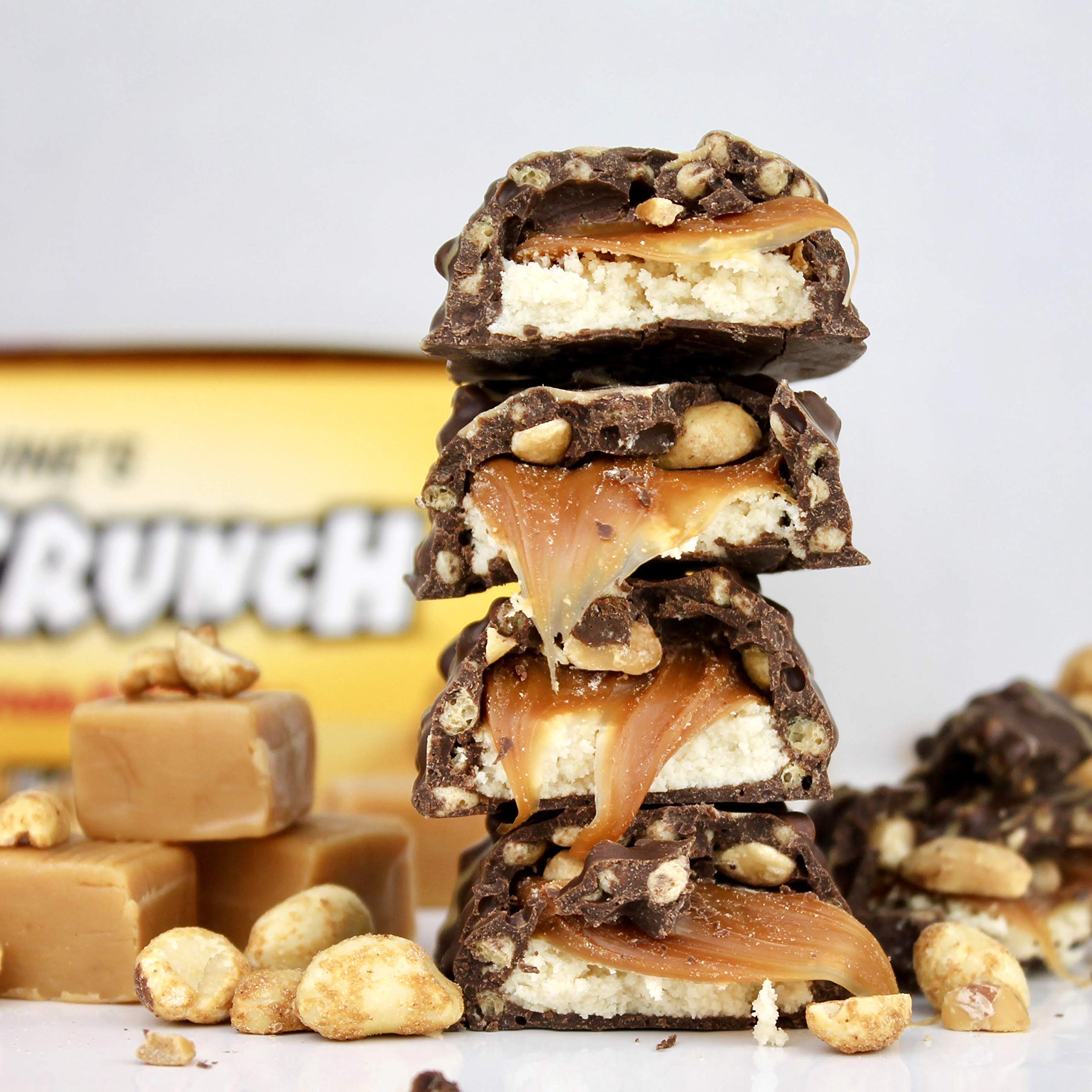 FITCRUNCH barre-saveur-caramel-cacahuète, goût gourmand et équilibre.