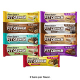 Texture cake moelleux visible sur la barre FitCrunch.