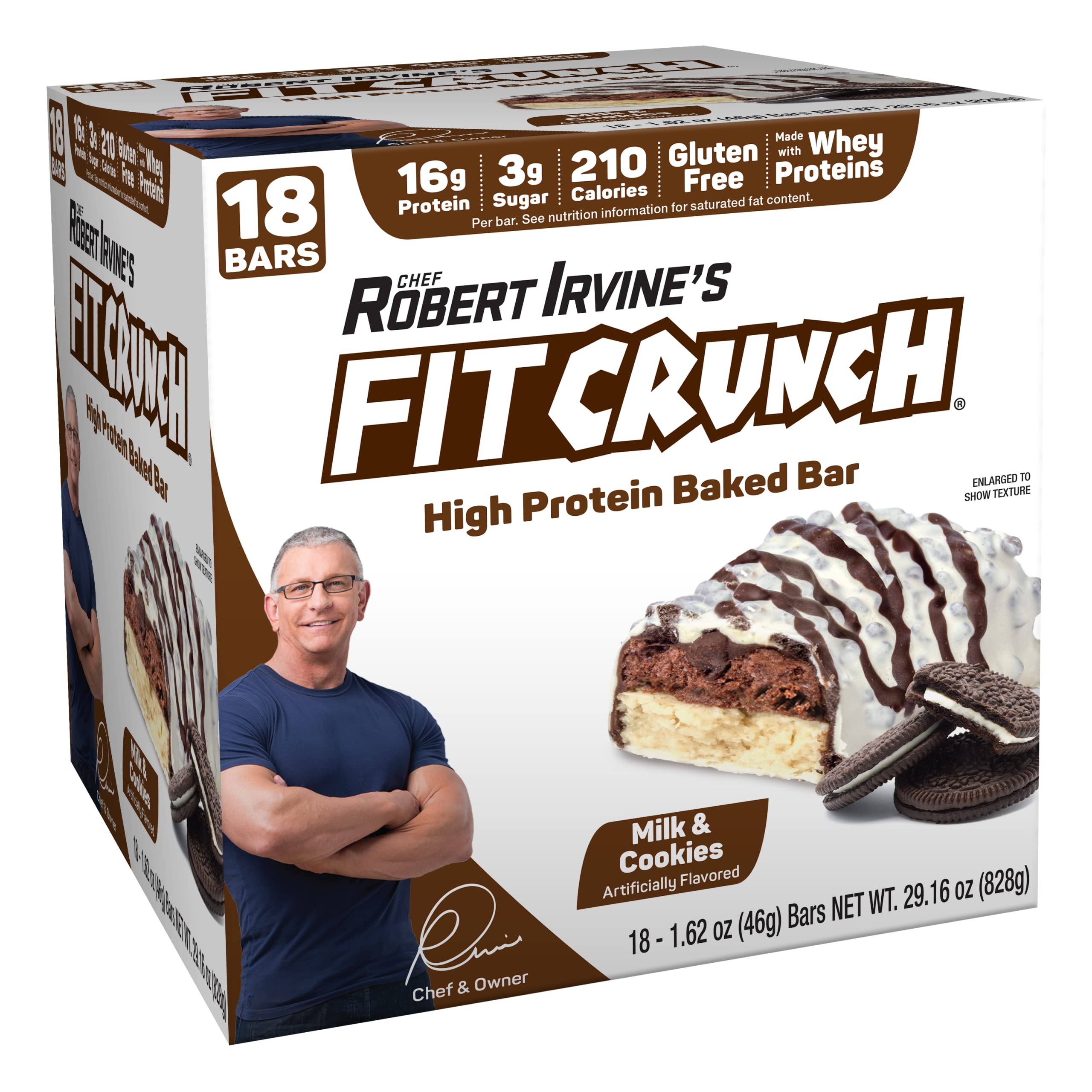 Fit Crunch barre snack taille six couches pour une texture croquante et rassasiante.