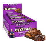 FITCRUNCH barre 6 couches chocolat fondant, texture riche pour une collation protéinée.