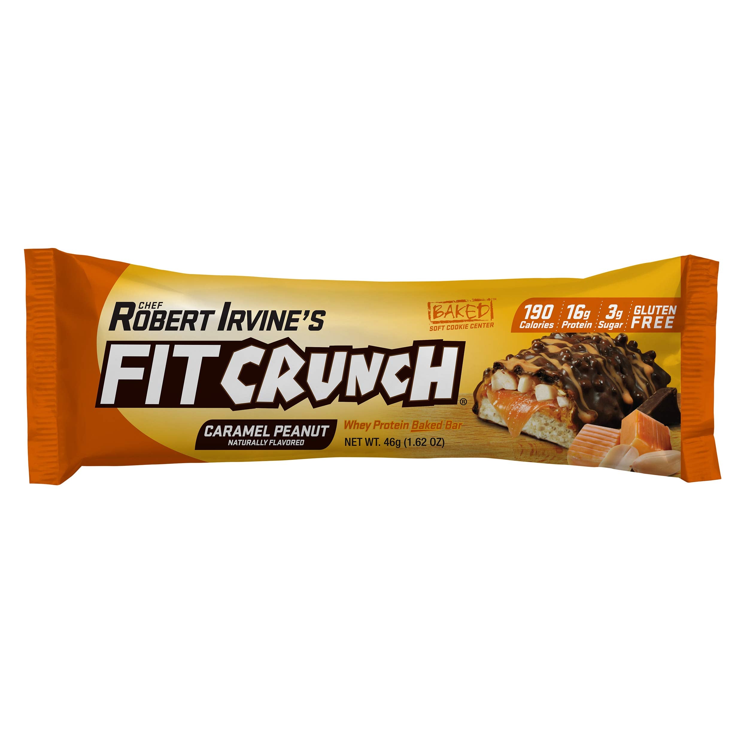 FITCRUNCH barre texture 6 couches caramel cacahuetes, saveur equilibree.