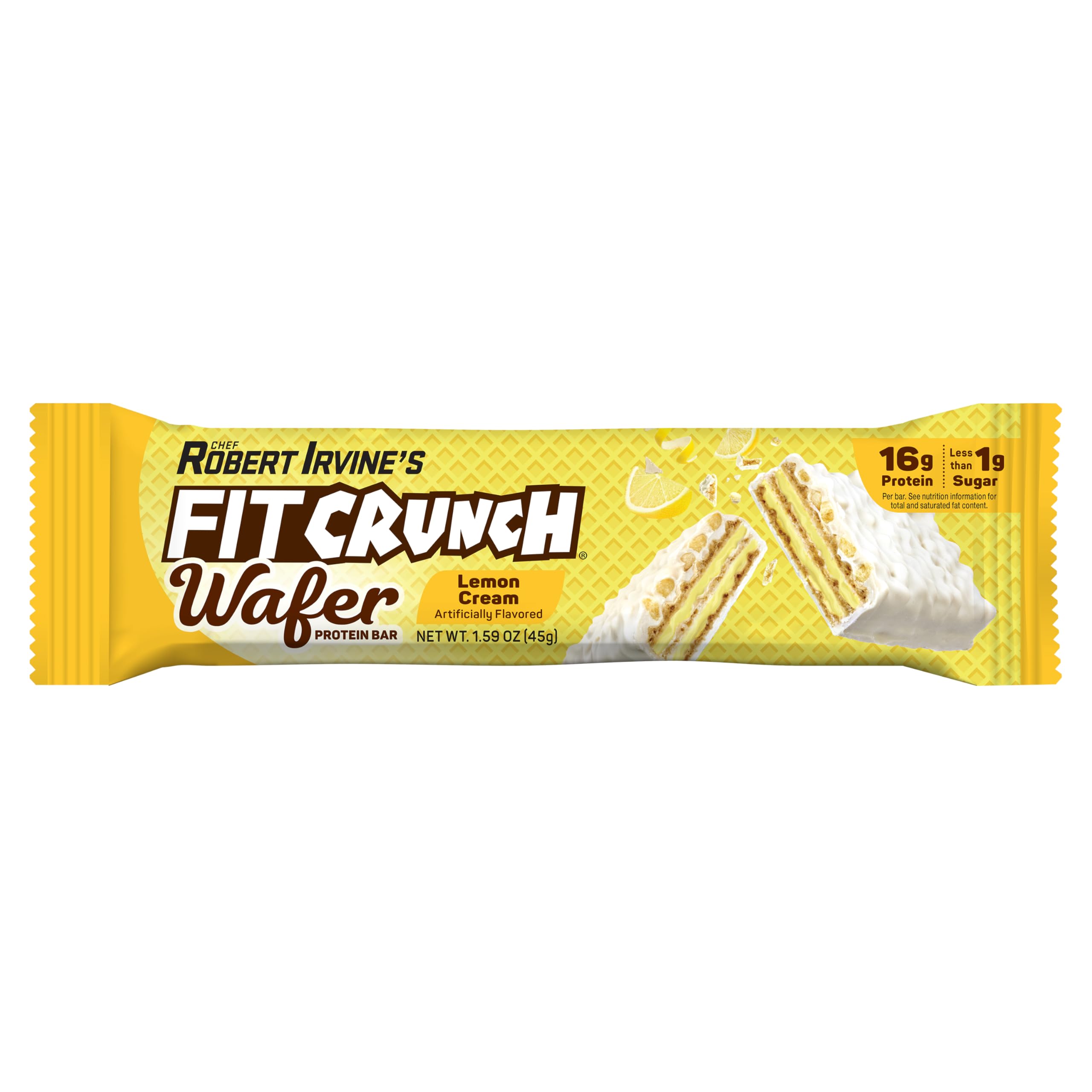 Texture interne avec chocolat blanc enrobant la barre pour un plaisir.