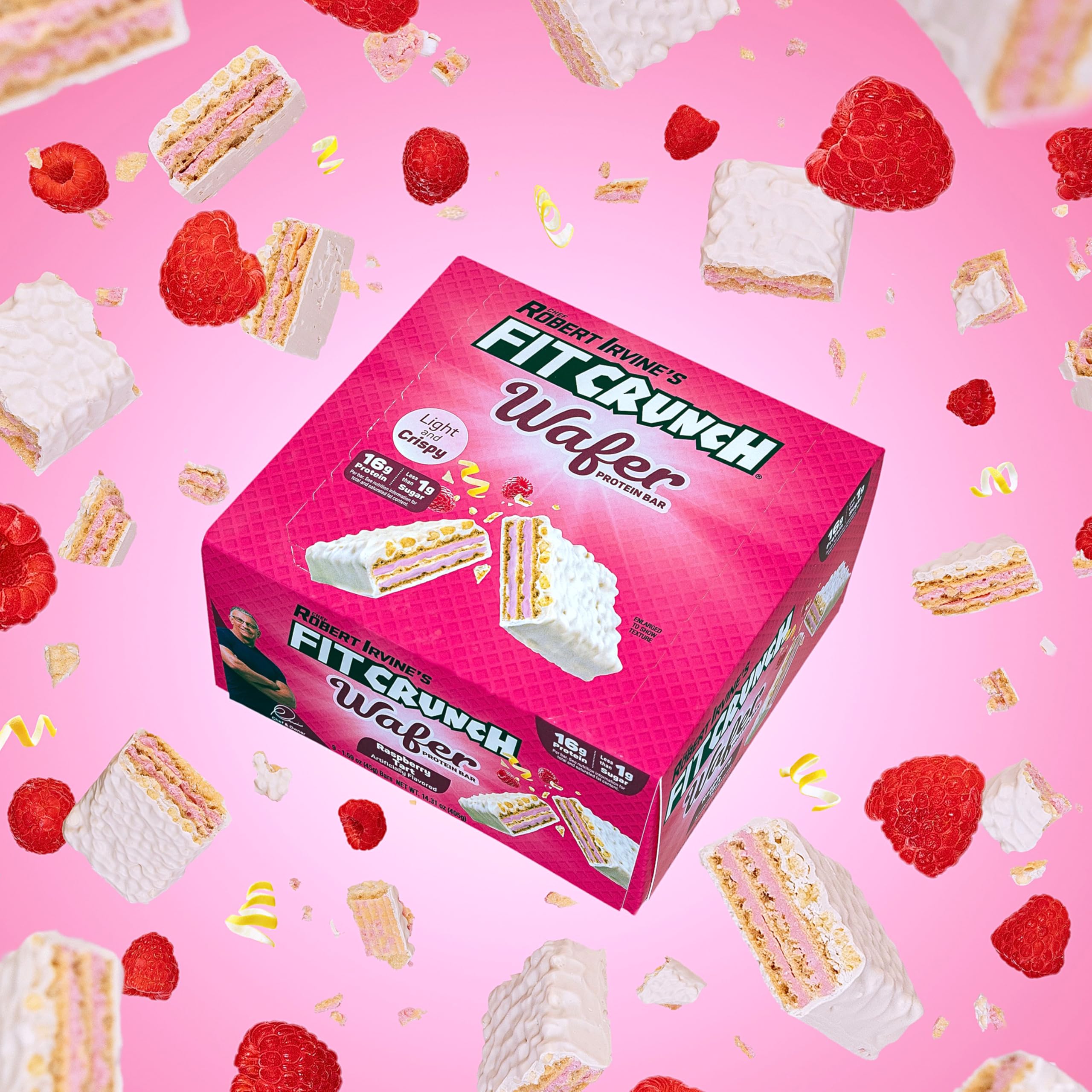 Snack rapide après l’entraînement avec FITCRUNCH Wafer Framboise Tart