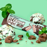 FITCRUNCH Barre Wafer Menthe-Chocolat format portable pour collations nomades