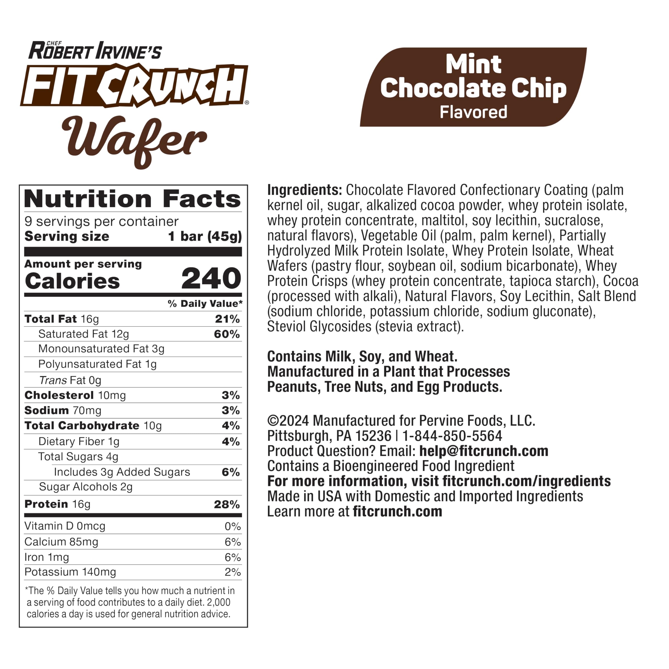 FITCRUNCH Barre Wafer Menthe-Chocolat texture croquante idéale après l'entraînement