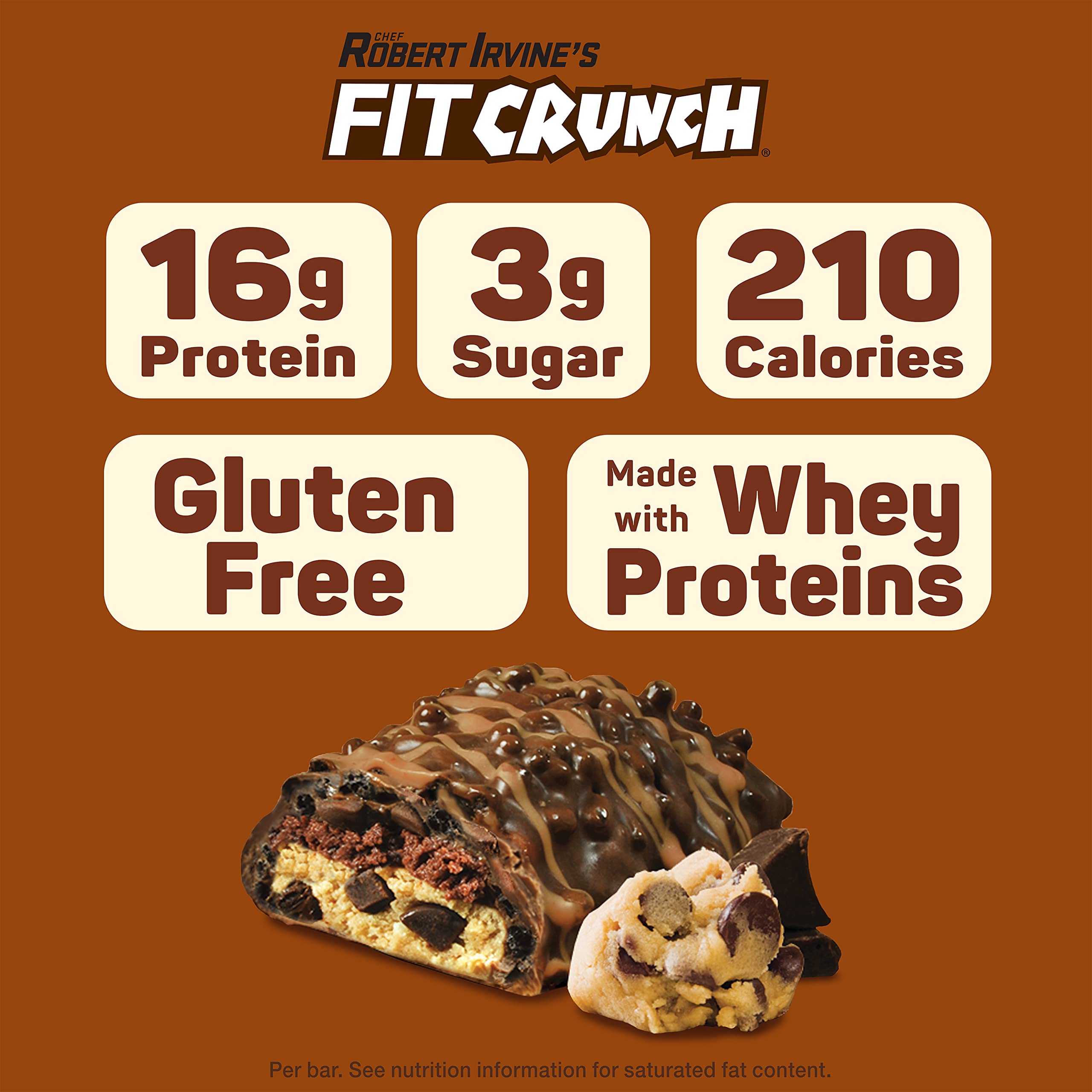 FITCRUNCH, barres protéinées, 16 g de protéines par portion.