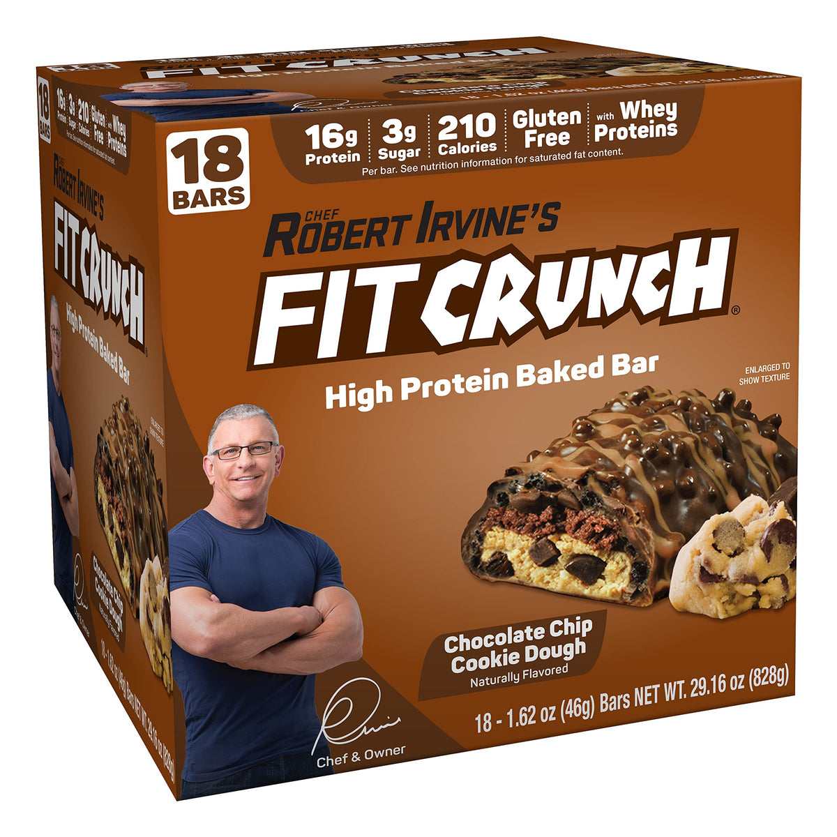 BARRES FITCRUNCH, cœur gâteau moelleux et six couches, idéal après l'entraînement.