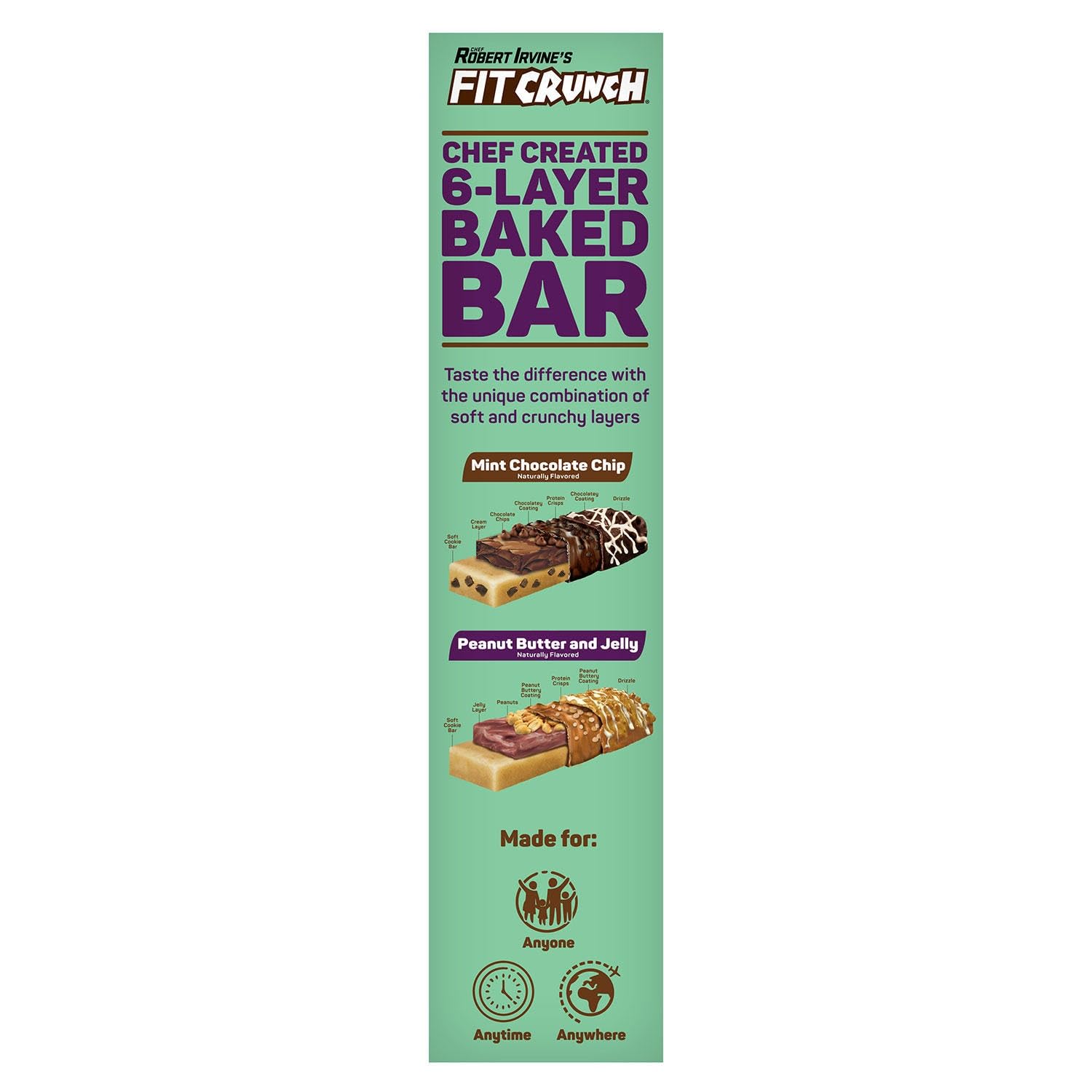PACK 18 barres sans gluten FITCRUNCH pour votre apport protéique quotidien