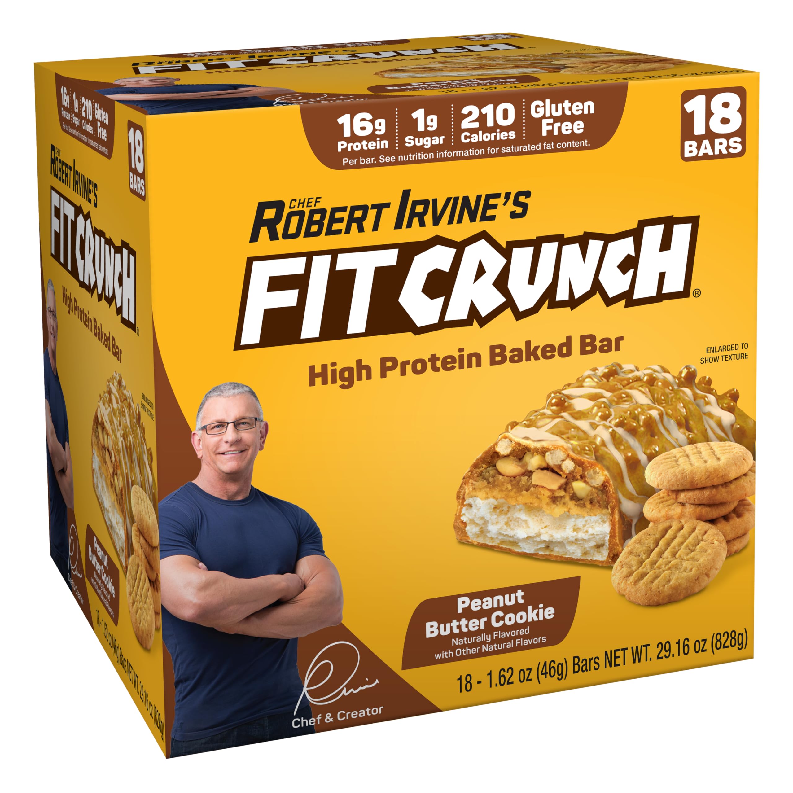 FITCRUNCH Snack Size Bar emballage prêt à emporter pour une collation rapide.