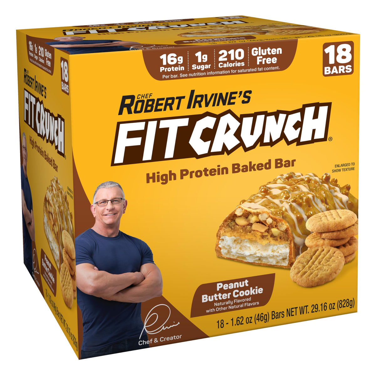 FITCRUNCH Snack Size Bar emballage prêt à emporter pour une collation rapide.