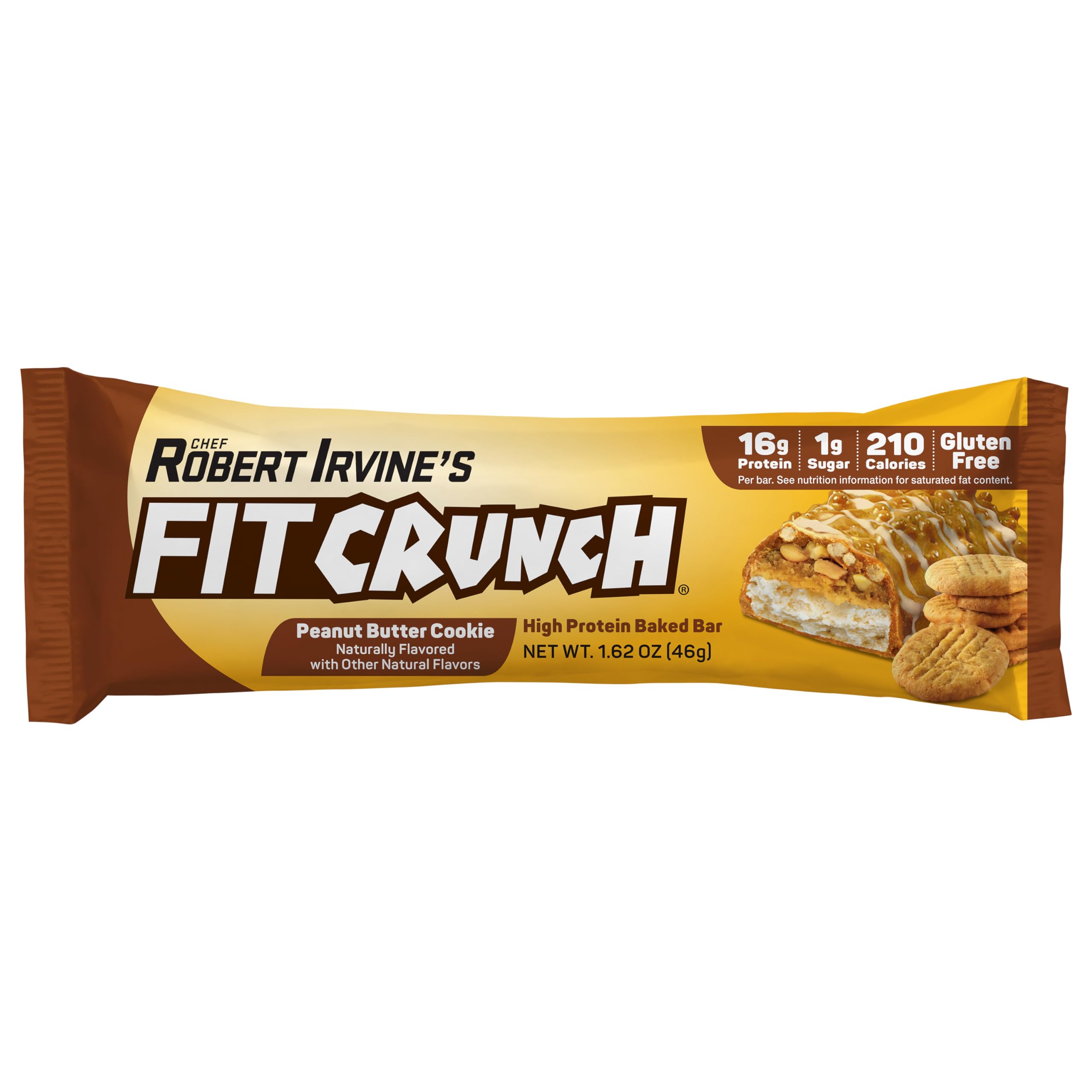 FITCRUNCH Snack Size Bar cookies beurre de cacahuète, goût riche.