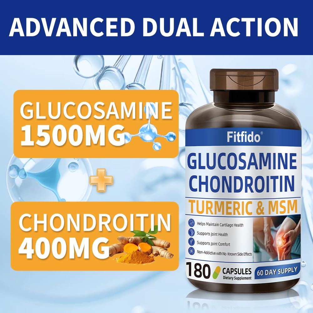 Fitfido MSM-curcuma, formulation premium pour le confort quotidien des articulations.