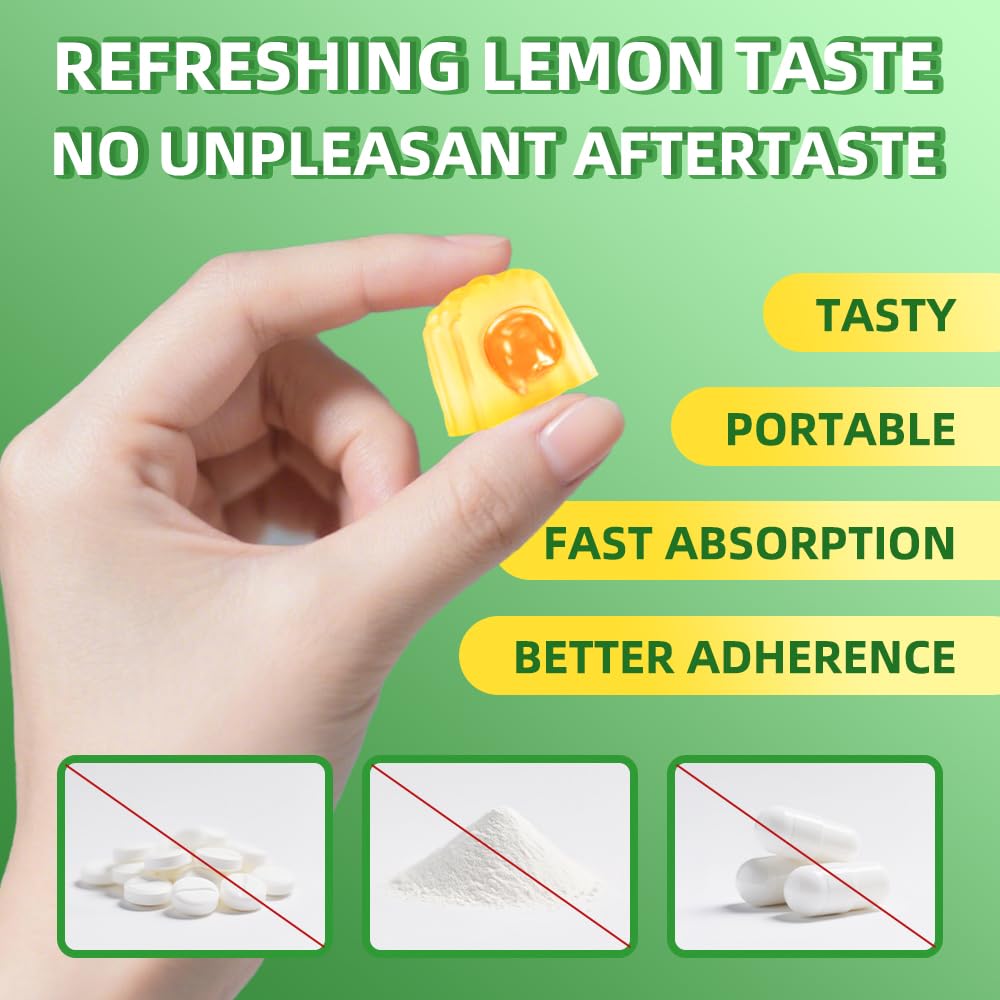 Texture moelleuse des gummies, facile à intégrer dans une routine quotidienne.