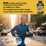 Capsules Fitfido MSM — meilleure absorption grâce à une formule sans additifs.